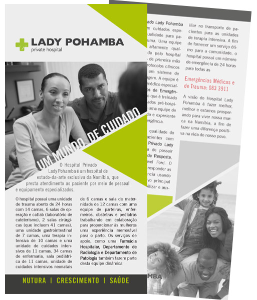 Lady Pohamba Private Hospital - brochure Portuguese